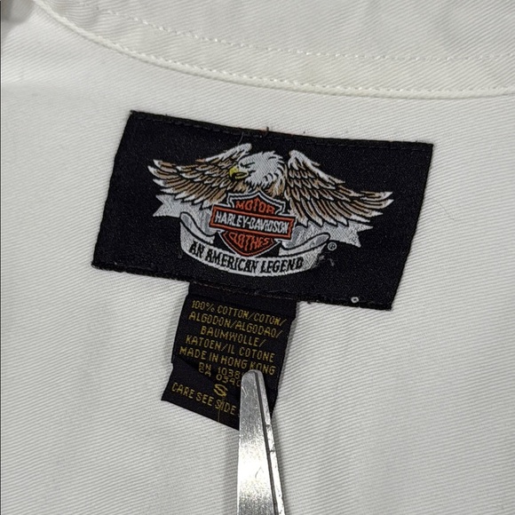 Harley-Davidson Cream Shirt with Eagle Logo - Picture 2 of 8